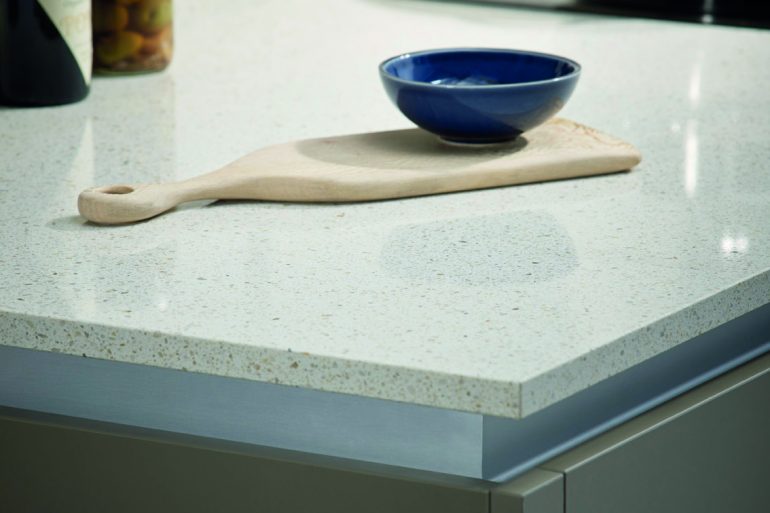 Quartz Bushboard Ivory stone Kitchens Review