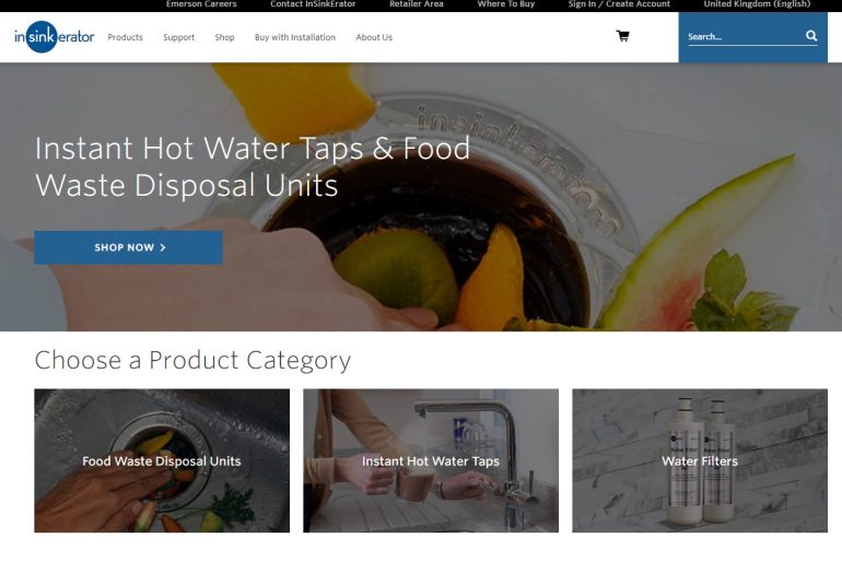 InSinkErator® website new