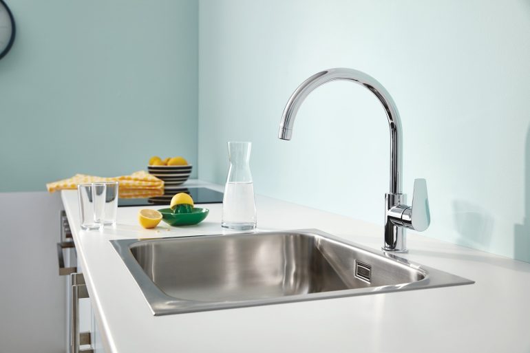 New Bau kitchen taps