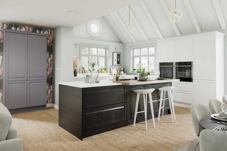 Faversham Kitchen -LochAnna Kitchens, is introducing the showstopping Faversham collection. The seamless design of this handleless kitchen perfectly marries traditional and modern themes to achieve a timeless finish.