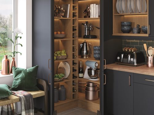 TKC's Vivo Matt indigo corner larder