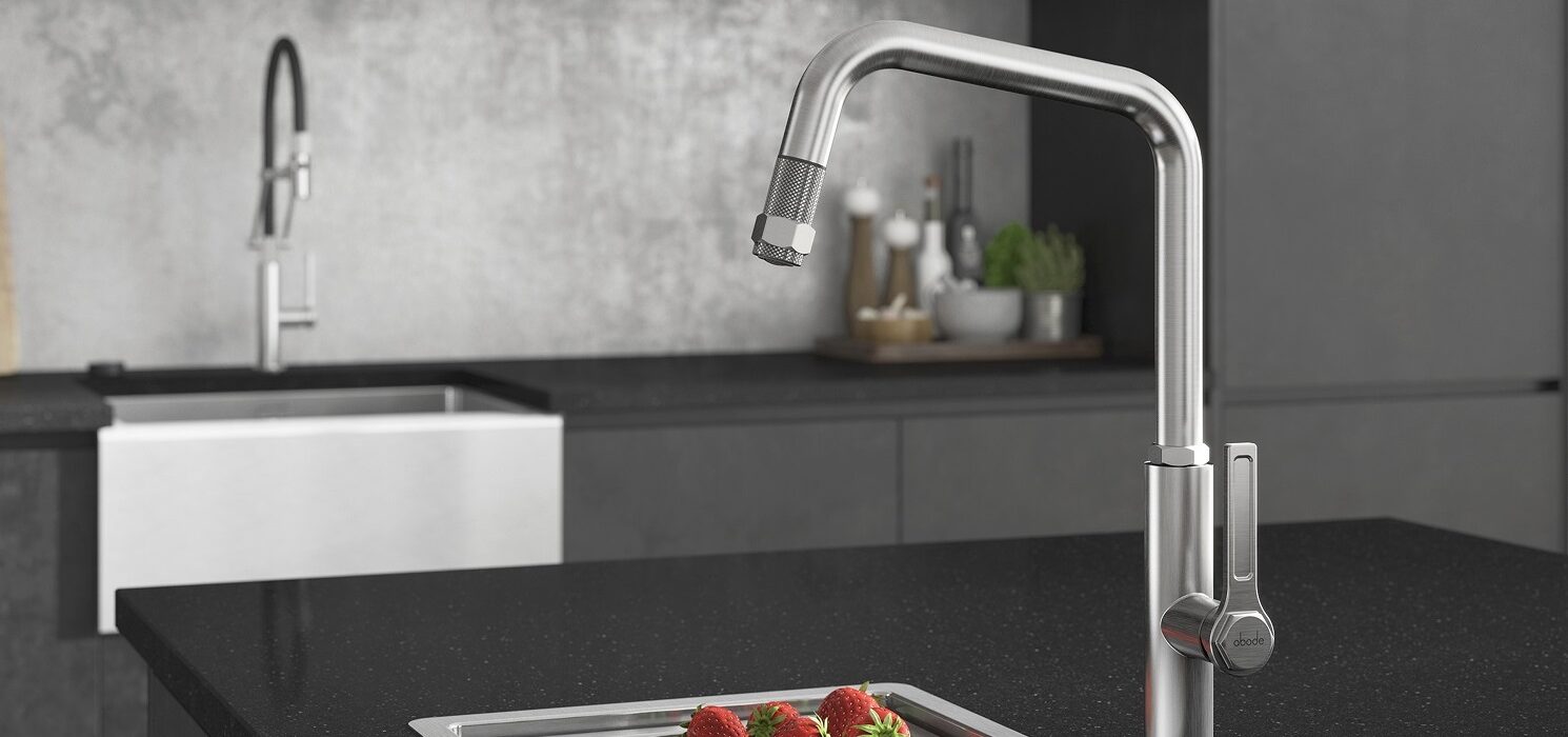 _Abode Hex pull out Brushed Nickel & Studio Sink Stainless Steel