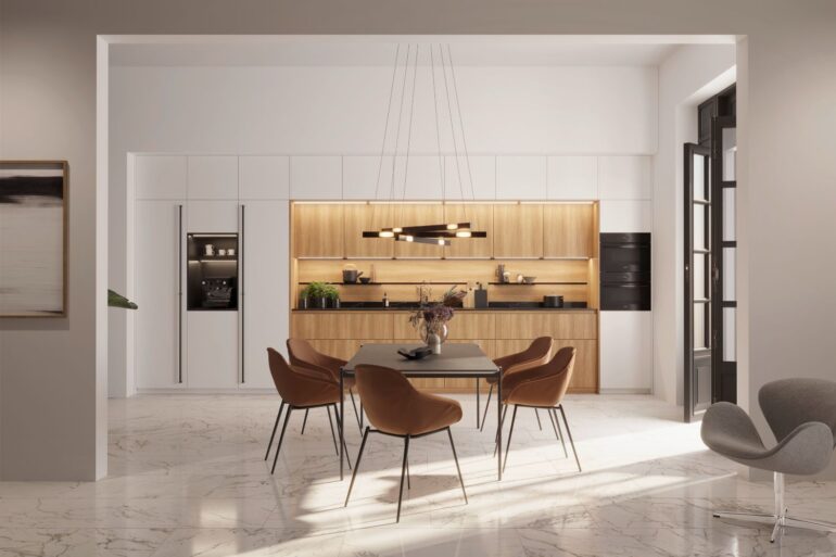 Rotpunkt Loft nature oak snow class kitchen