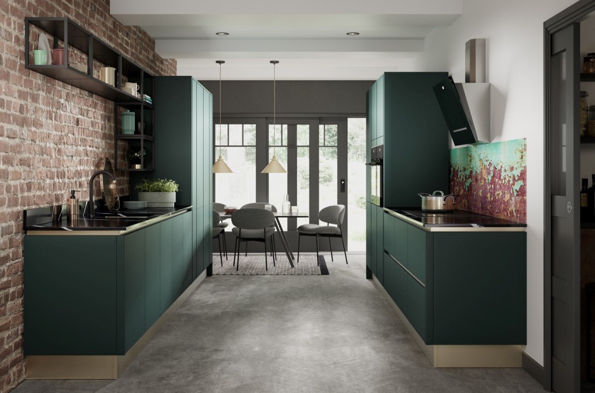 Symphony Hunter Green Linear Icon kitchen