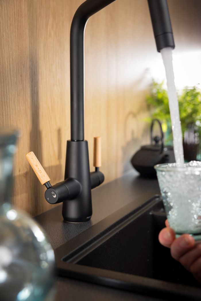 Abode has launched Pronteau Scandi-X instant hot water taps, the UK’s first Scandinavian-style instant hot water tap