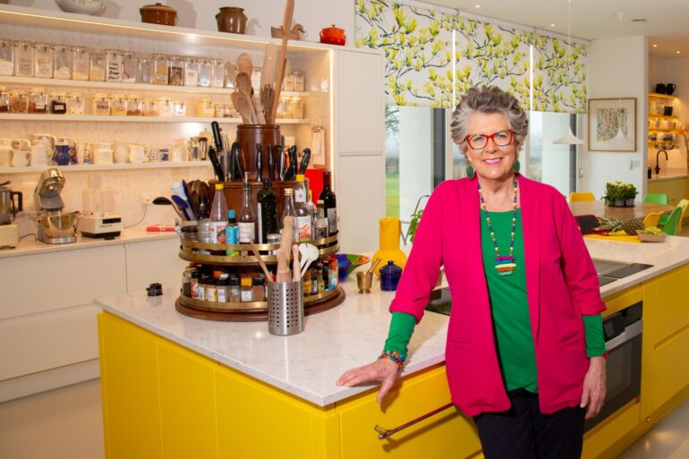 Omega Prue Leith Cooking show kitchen