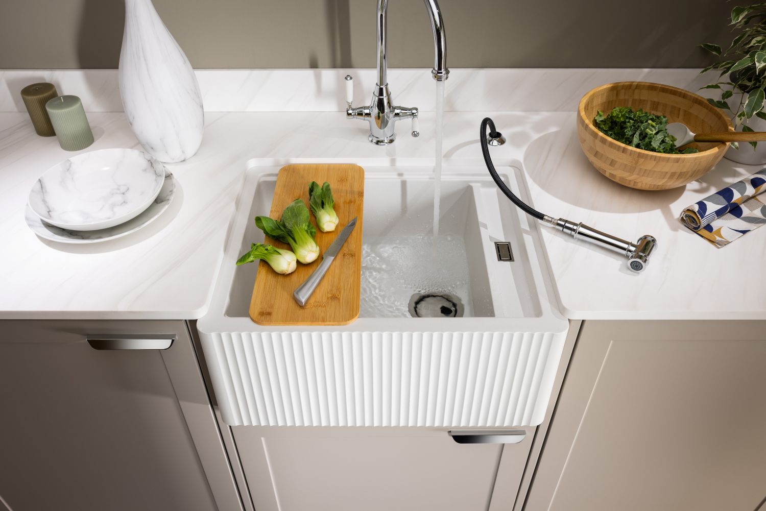 Load more Attachment Details Abode-OPTIMA-fluted-Belfast-White-Granite