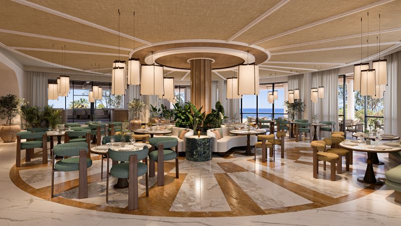 The-main-restuarant-of-the-Conrad-Corfu-resort