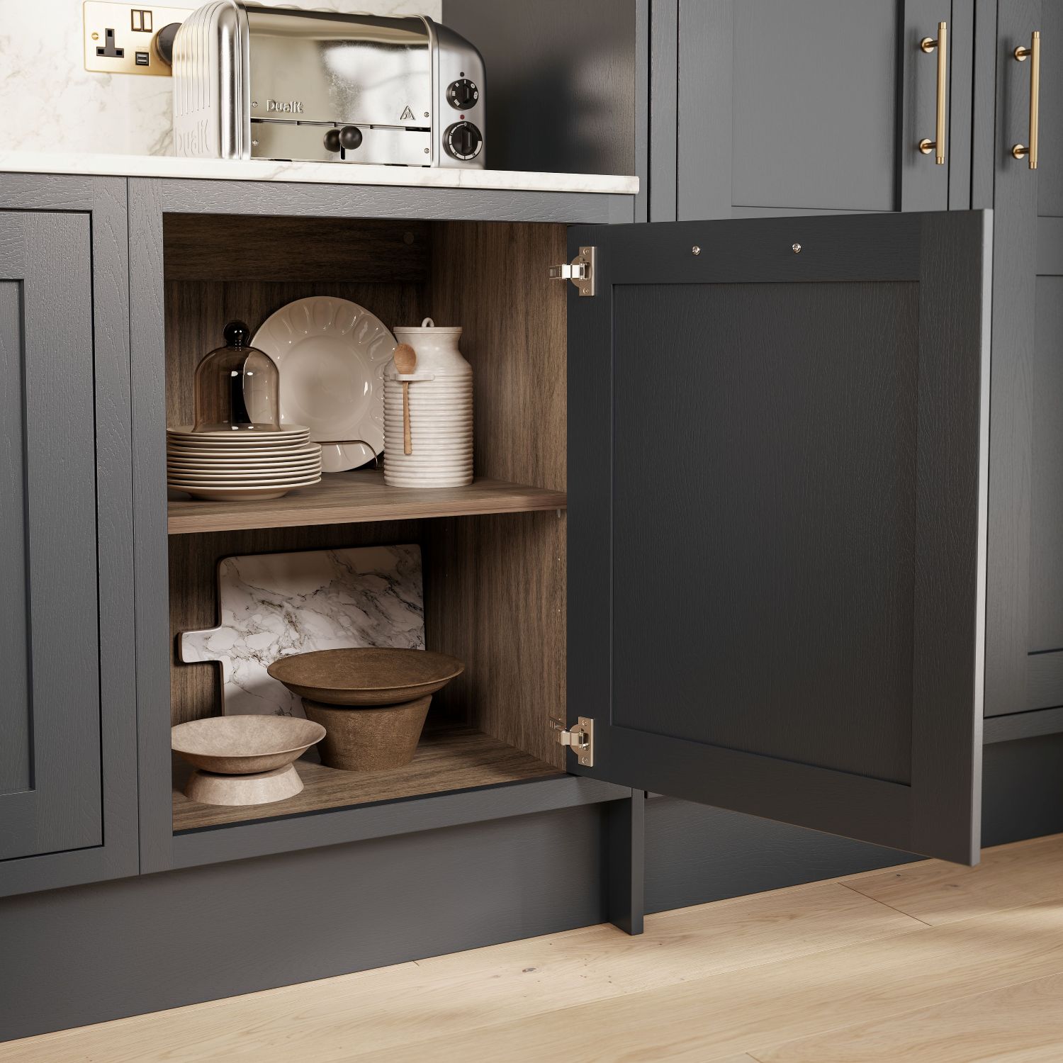 Howdens-Ilfracombe-DeepBlue-Open-Cabinet